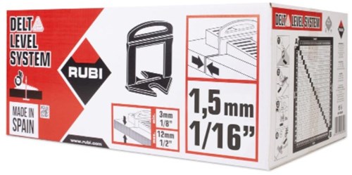 Laden Sie das Bild in Galerie -Viewer, Rubi delta leveling systeem clips | 3-12 mm | 1,5 mm | 2400 stuks