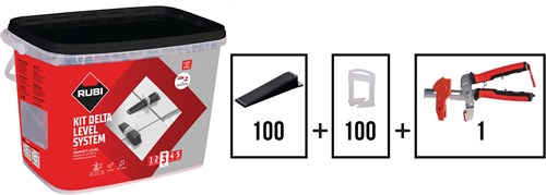Cargue la imagen en el visor de la galería, Rubi kit delta level systeem | 1 mm - 03956