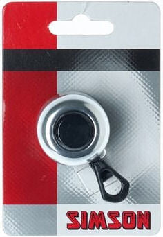 Load image into Gallery viewer, Simson fietsbel Compact zilver op kaart