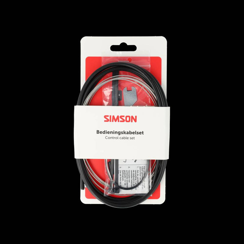 Afbeelding laden in galerijviewer, Simson versnellingskabelset nexus 4 7 8 rvs - zwart