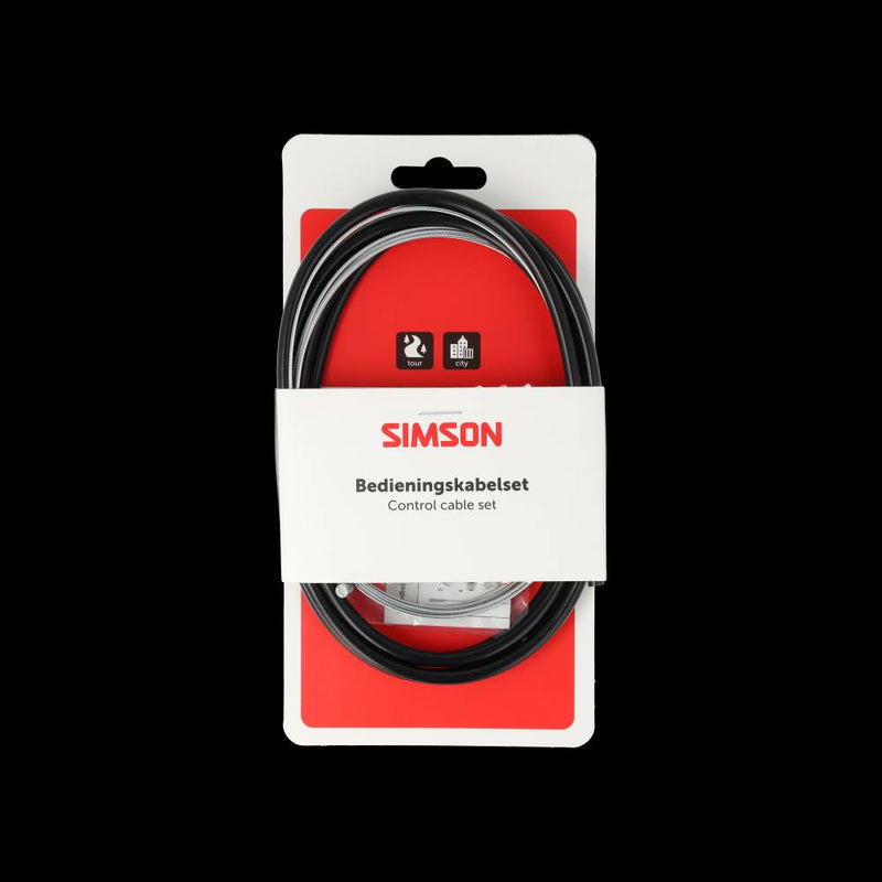 Afbeelding laden in galerijviewer, Simson versnellingskabelset compleet s.a. gazelle zwart