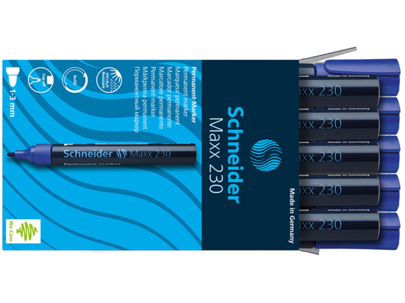 Load image into Gallery viewer, Schneider marker permanent 230 rond blauw 10st