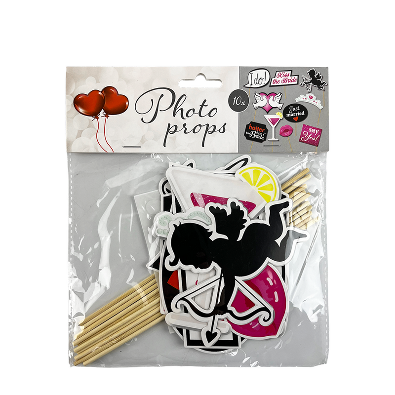 Laden Sie das Bild in Galerie -Viewer, Selfie fun sticks trouwen roze 10-delig
