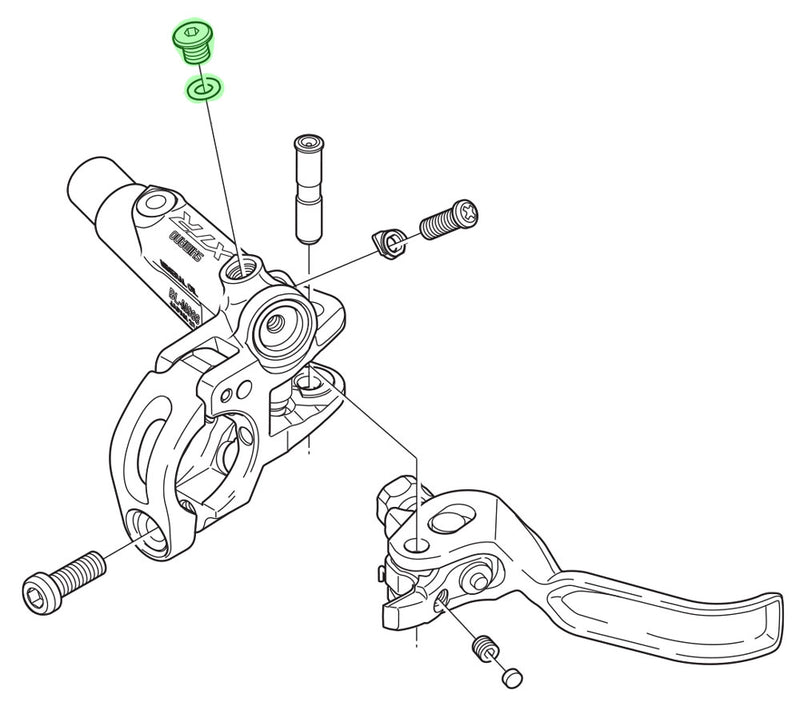 Laden Sie das Bild in Galerie -Viewer, Shimano bleed screw with o-ring for bl-m988