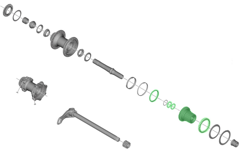 ギャラリービューアに画像をロードする, Shimano freehub body for fh-mt901-b m9111 complete