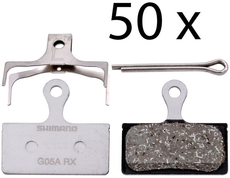 Cargue la imagen en el visor de la galería, Shimano g05a-rx resin disc brake pads (50 workshop pack)