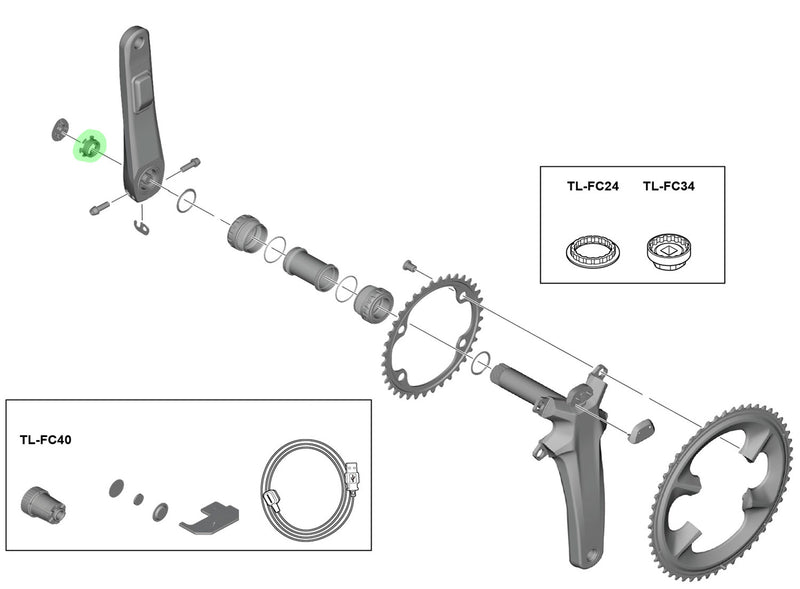 Chargez l'image dans la visionneuse de la galerie, Shimano crank arm fixing ring for fc-r9200-p r9100-p r8100-p