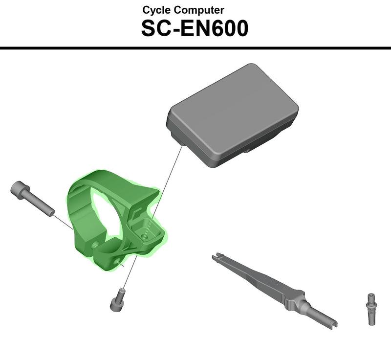 Laden Sie das Bild in Galerie -Viewer, Shimano handlebar clamp for steps sc-en600 display