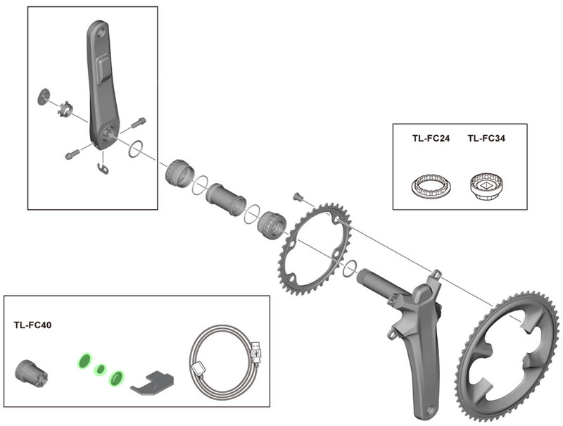 Cargue la imagen en el visor de la galería, Shimano magnet set for fc-r9100-p r9200-p