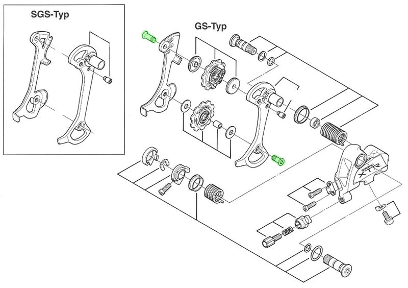 Chargez l'image dans la visionneuse de la galerie, Shimano guide pully bolt for rd-m950 951 952 970 rd-7700 5500