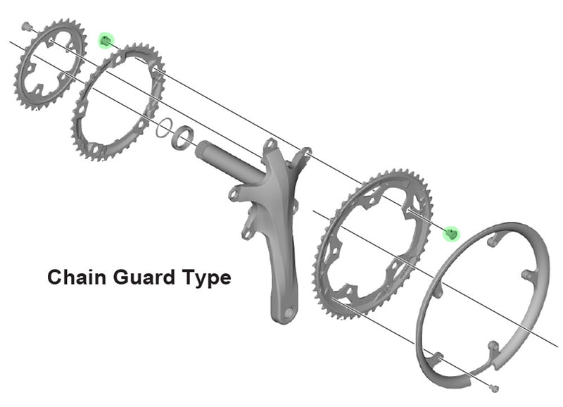 Laden Sie das Bild in Galerie -Viewer, Shimano sora claris chainring bolts (5 pieces)