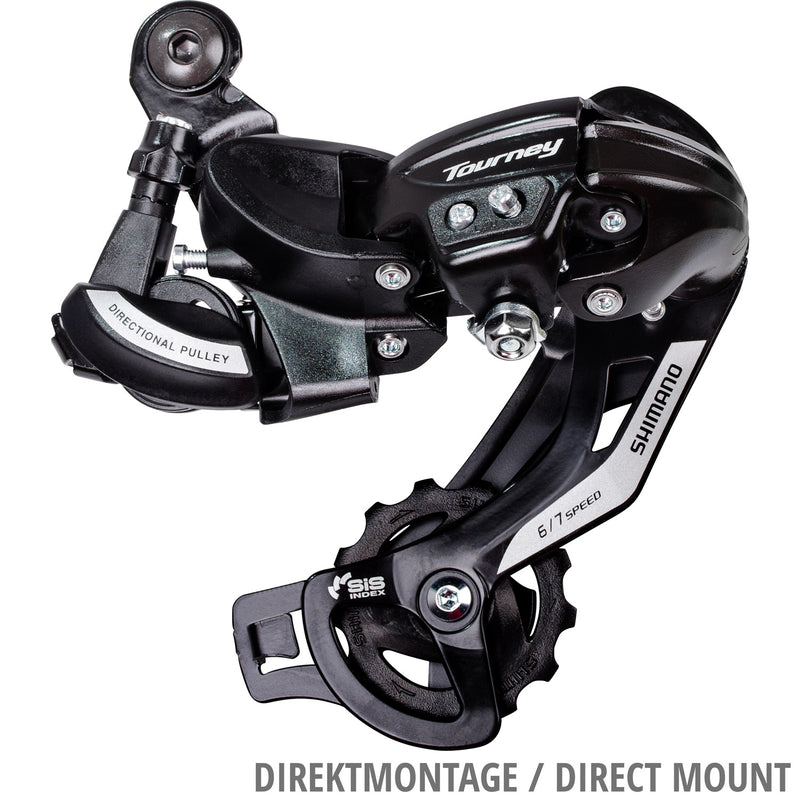 Load image into Gallery viewer, Shimano achterderailleur 6 7-speed tourney ty500 met haak (b-type) - zwart