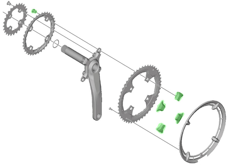 Laden Sie das Bild in Galerie -Viewer, Shimano xt chainring bolts for fc-t8000 (4 pieces)
