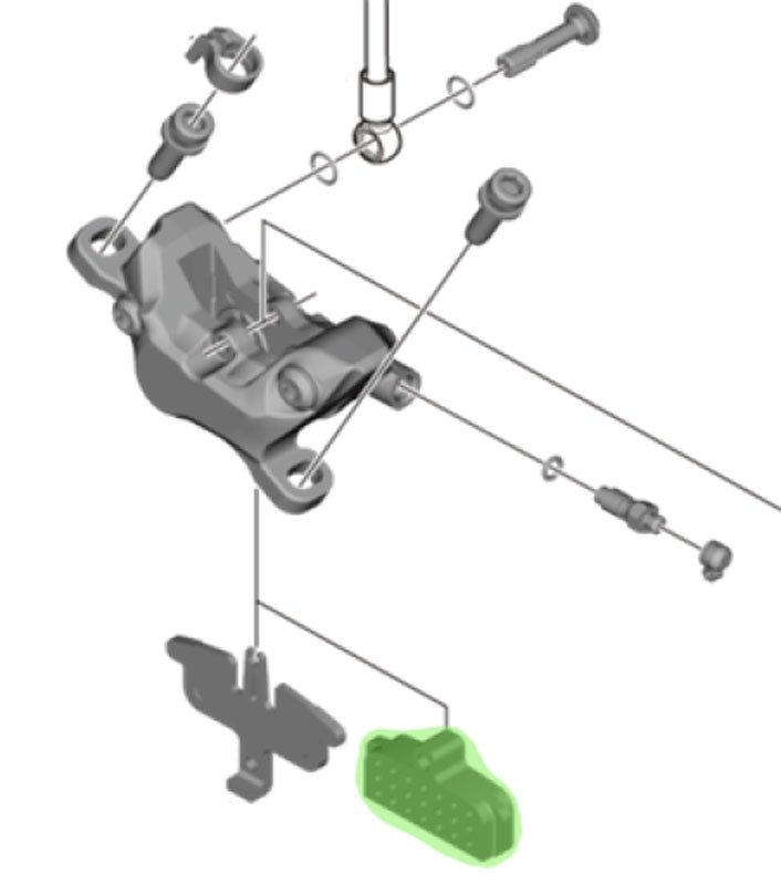 Laden Sie das Bild in Galerie -Viewer, Shimano bleeding spacer for xtr xt slx saint zee brake caliper