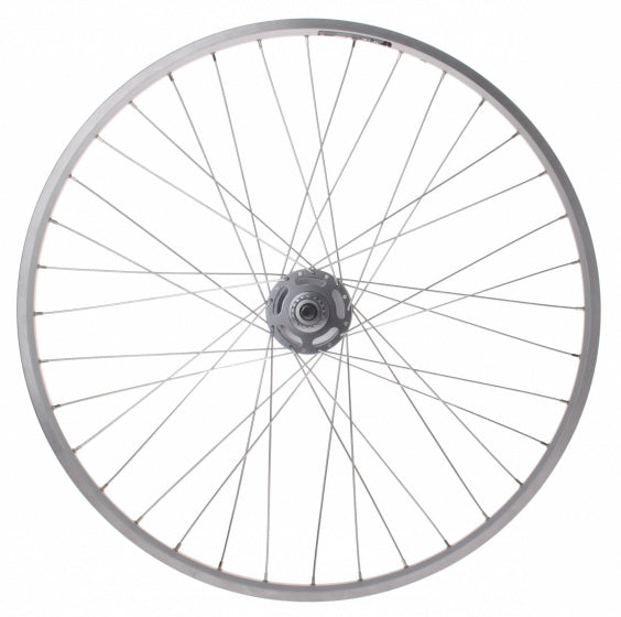 Load image into Gallery viewer, Kgs achterwiel 28 inch etrto 622 alu zac19 zilver nexus 7 rollerbrake