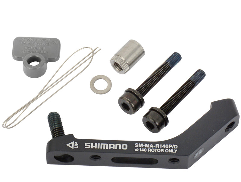 Chargez l'image dans la visionneuse de la galerie, Shimano sm-ma-r140p d post-mount to flat-mount adapter for rear 140mm rotor