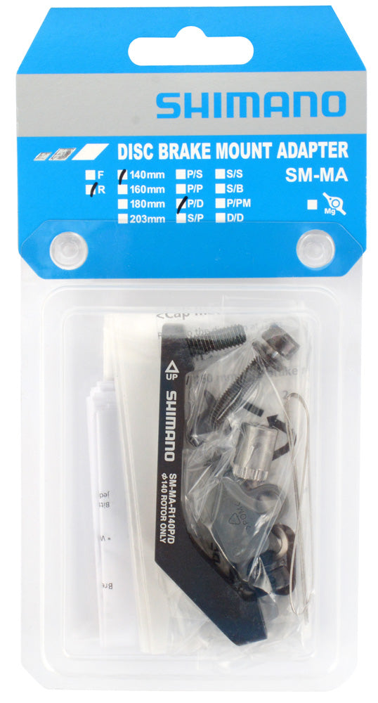 Chargez l'image dans la visionneuse de la galerie, Shimano sm-ma-r140p d post-mount to flat-mount adapter for rear 140mm rotor