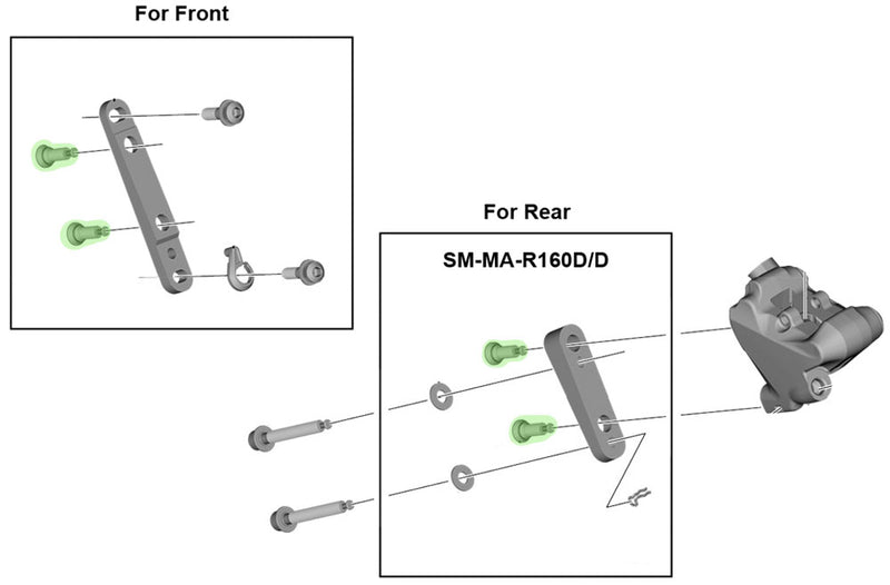 Load image into Gallery viewer, Shimano caliper fixing bolt type b for front rear flat-mount