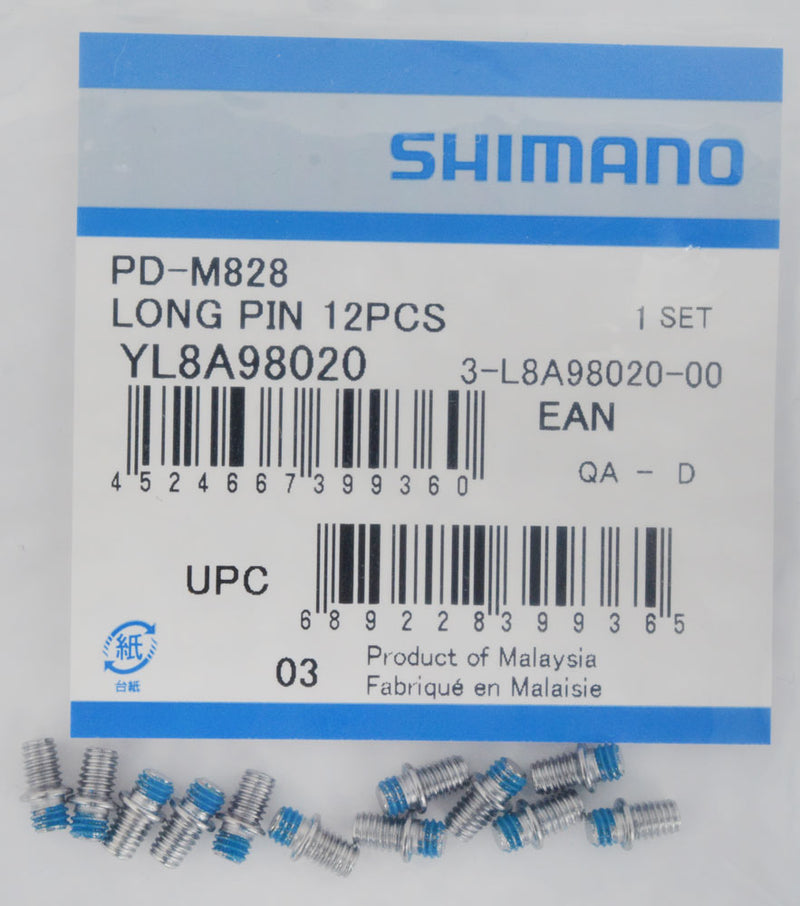 Laden Sie das Bild in Galerie -Viewer, Shimano replacement pins for pd-m828 m8040 long (12 pieces)