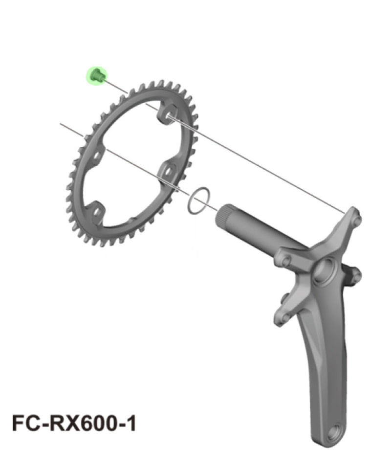 Laden Sie das Bild in Galerie -Viewer, Shimano fc-rx610 rx600 u8000 m6000 m510 chainring bolts