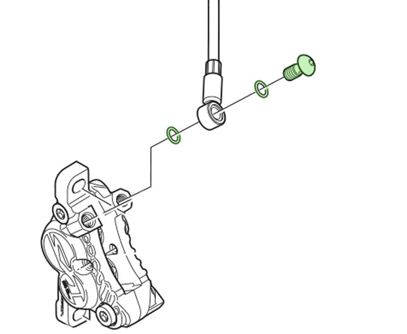 Laden Sie das Bild in Galerie -Viewer, Shimano schijfremboutje banjo sm-bh60 y8h098010