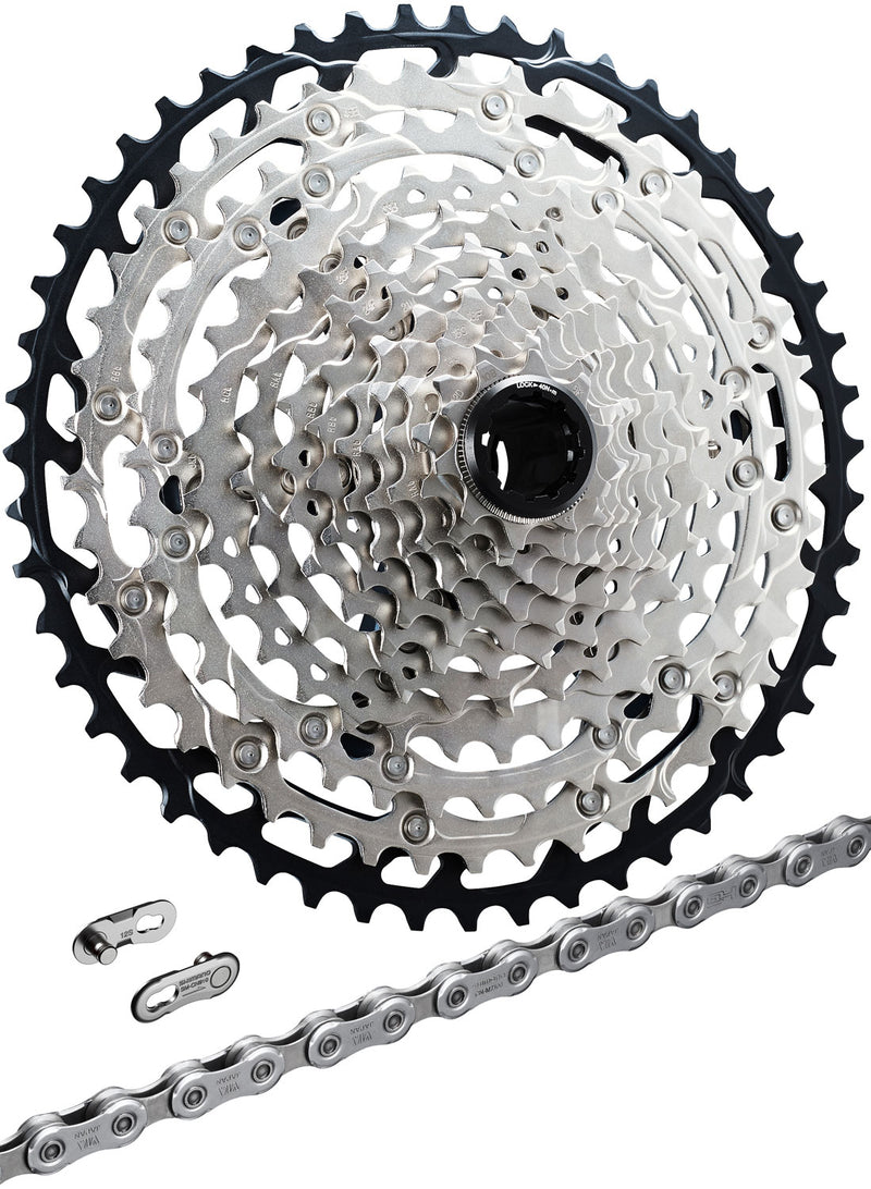 Laden Sie das Bild in Galerie -Viewer, Shimano slx cn-m7100+cs-m7100 12-speed wear and tear set | 10-45t