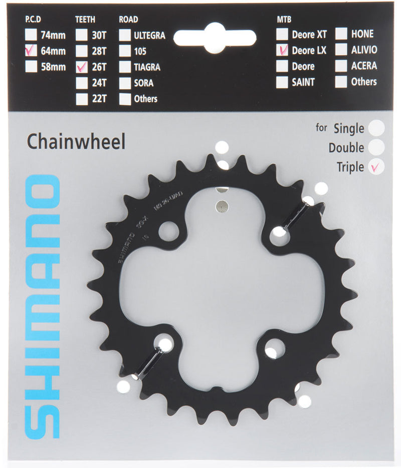 Laden Sie das Bild in Galerie -Viewer, Shimano slx chainring for fc-m661 670 26t