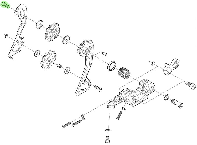 Load image into Gallery viewer, Shimano guide pully bolt for rd-m972 m980 m985