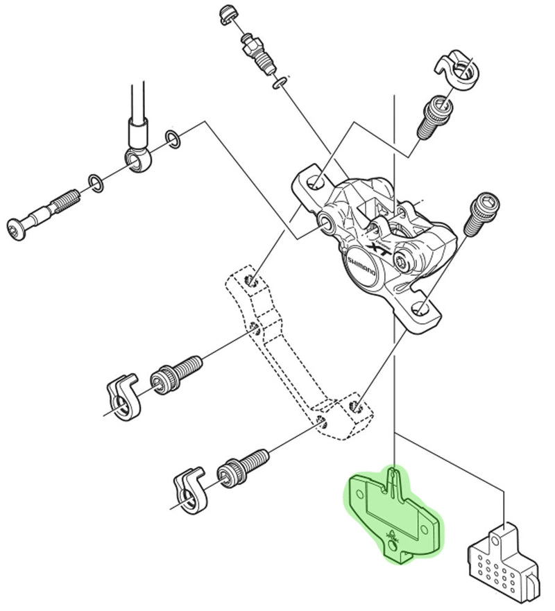Cargue la imagen en el visor de la galería, Shimano pad spacer for br-m985 785 675