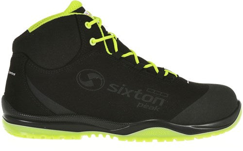 Cargue la imagen en el visor de la galería, Sixton peak cuban hoog 91370-00 s3 | zwart geel | maat 45 - 8052086524231