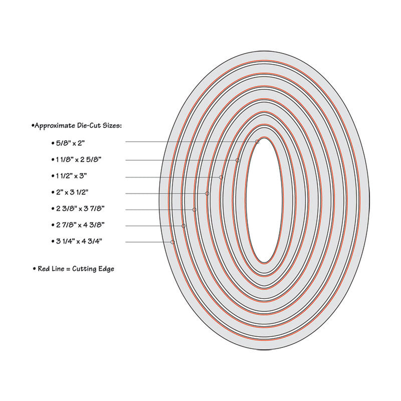 Load image into Gallery viewer, Sizzix • framelits die set ovals