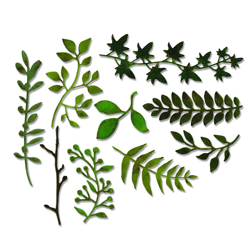 Load image into Gallery viewer, Sizzix • tim holtz thinlits die set garden greens
