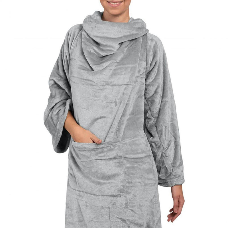 Cargue la imagen en el visor de la galería, Out of the blue fleece deken met mouwen 135x172cm