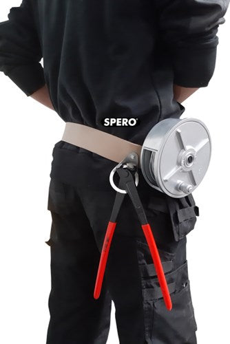 Afbeelding laden in galerijviewer, Spero spvmhsl | vlechtdraadhaspel pro | met leren riem t.b.v. 1,2 1,5kg vlechtdraadrol - spvmhsl