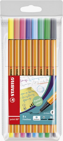 Afbeelding laden in galerijviewer, Stabilo point 88 pastel - fineliner - set met 6 stuks