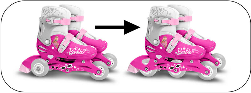 Load image into Gallery viewer, Mattel 2-in-1 Skates Hardboot Verstelbaar Roze Wit maat 27-30