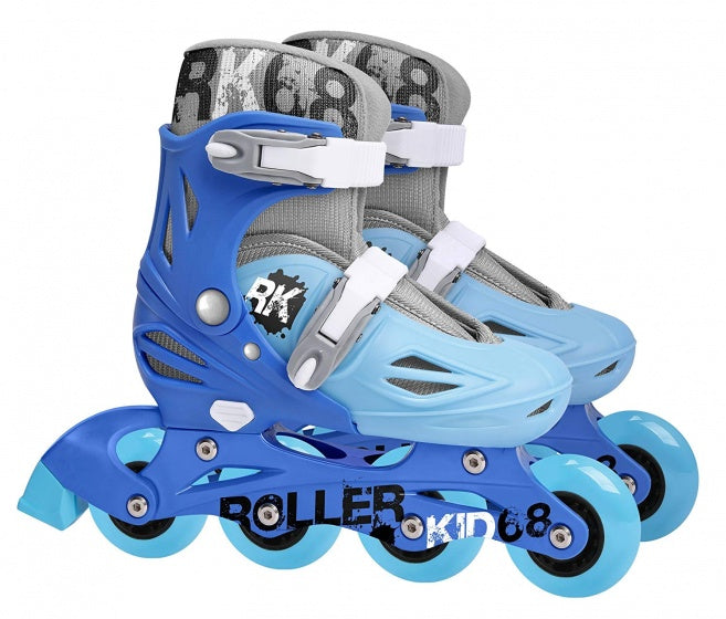 Load image into Gallery viewer, inline skates verstelbaar lichtblauw maat 30-33
