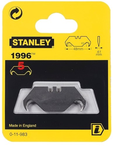 Load image into Gallery viewer, Stanley handgereedschap reserve mesjes 1996 zonder gaten - 5 stuks kaart - 0-11-983 - 0-11-983