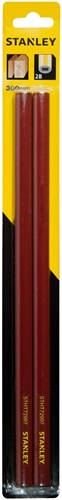 Afbeelding laden in galerijviewer, Stanley handgereedschap timmermanspotlood | rood | 30cm | 2x - stht0-72997