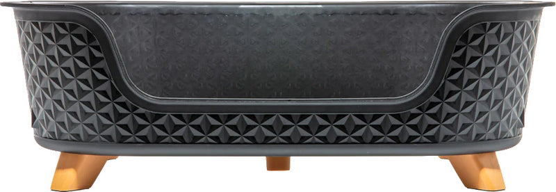 Load image into Gallery viewer, Starplast Hondenmand met verhoging 78.5 x 58.5 x 25 cm Zwart