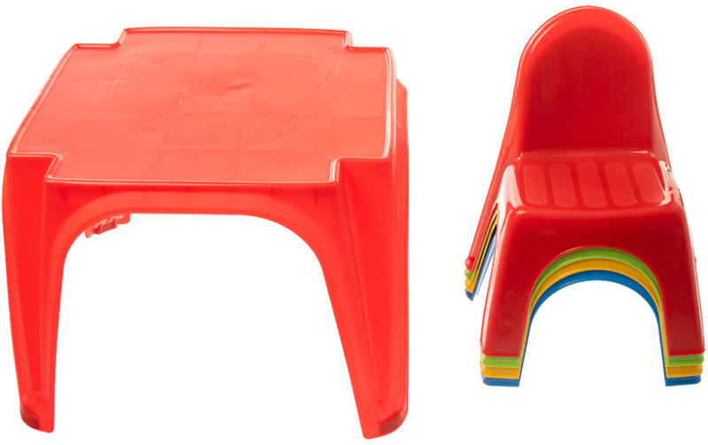 Load image into Gallery viewer, Starplay Speeltafel en Stoelen Set Junior Rood 5-delig