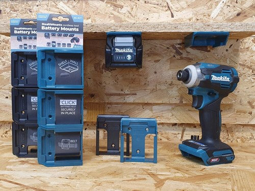 Afbeelding laden in galerijviewer, Stealthmounts batterijhouders voor makita 40v xgt | zwart | 6 stuks - bm-mk40-blk-6