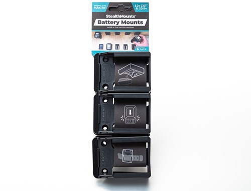Load image into Gallery viewer, Stealthmounts bm-mk12-blk-6 accuhouders voor makita 12v cxt | zwart | 6 stuks - bm-mk12-blk-6