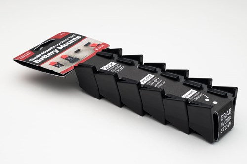 Load image into Gallery viewer, Stealthmounts bm-mw12-blk-6-blk accuhouder voor milwaukee m12 | zwart | 6-pack - bm-mw12-blk-6-blk