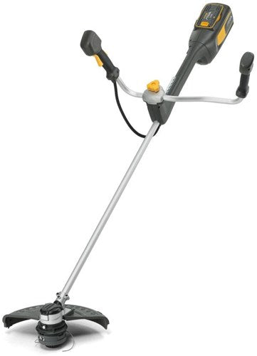 ギャラリービューアに画像をロードする, Stiga bc 700e b kit accu bosmaaier | 7 serie | 0,5 kw | inductie | 38 cm | bike | triarc | b w | 1x 4.0ah 48v e440 accu + c 430 f lader | dubbel harnas