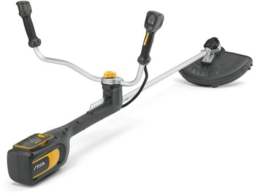 ギャラリービューアに画像をロードする, Stiga bc 700e b kit accu bosmaaier | 7 serie | 0,5 kw | inductie | 38 cm | bike | triarc | b w | 1x 4.0ah 48v e440 accu + c 430 f lader | dubbel harnas