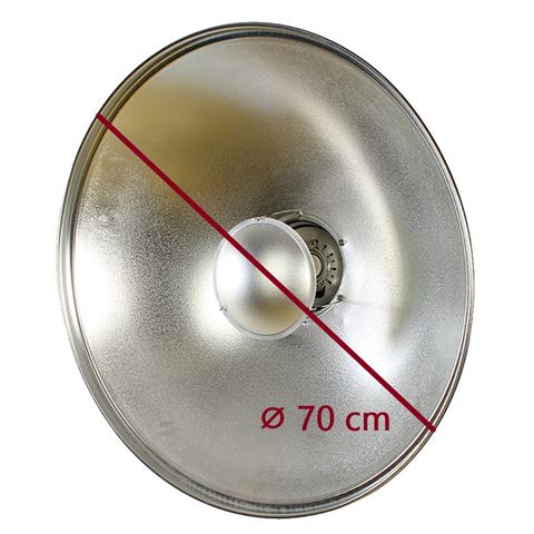 Load image into Gallery viewer, StudioKing Beauty Dish Zilver SK-BD700 70 cm met Honingraat