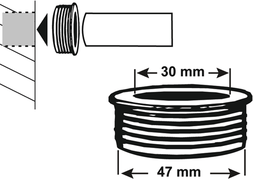 Load image into Gallery viewer, Cornat rubbernippel 30 50 (47mm-buis) m - t3185010