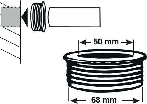 Afbeelding laden in galerijviewer, Cornat rubbernippel reductie 68mm -> 50mm - t3185016
