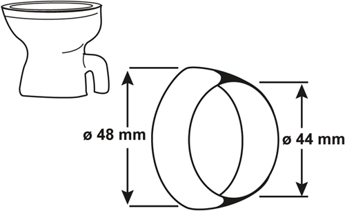Load image into Gallery viewer, Cornat buitenverbinding wc 44mm 48mm - t360299